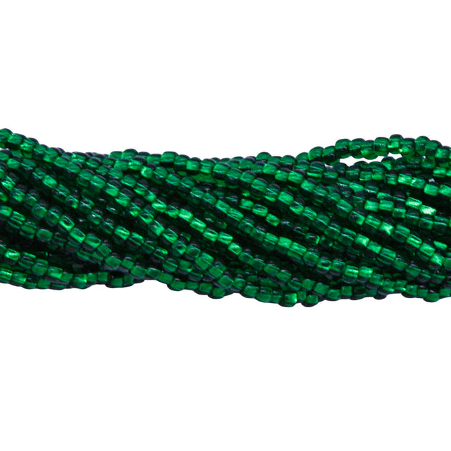 11SB484R: CZ Seed Bead SIL-Line Medium  Green 11/0-1HK