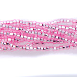 11SB491-DY: CZ Seed Bead Silver Lined Dyed LT Pink 11/0 6HK