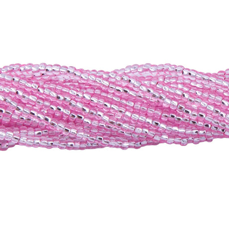 11SB491-DYR: CZ Seed Bead SIL-Line Dyed LT Pink 11/0-1HK