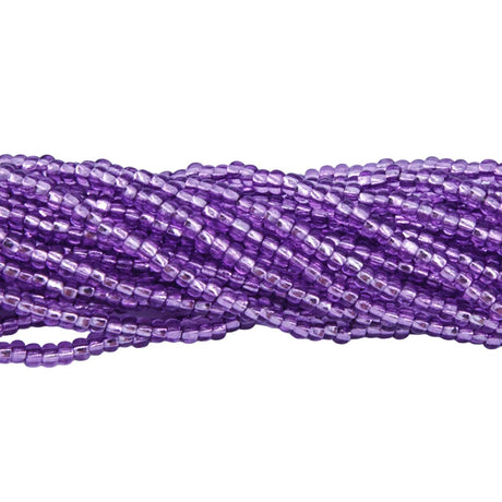 11SB495-SY: CZ Seed Bead Silverlined Coated Amethyst 11/0 6HK
