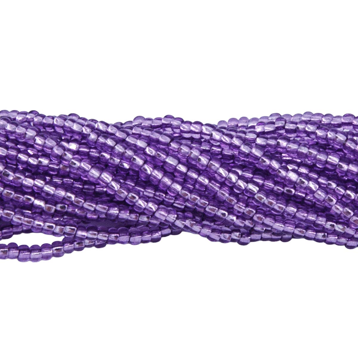 11SB495-SYR: CZ Seed Bead Silverlined Coated Amethyst 11/0-1HK