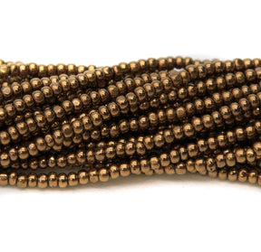 11SB555-C: CZ Seed Bead True Cut Bronze 11/0 6 Hanks