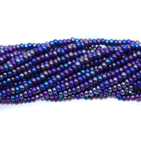 11SB578R: CZ Seed Bead Navy Blue AB #34070 11/0 1HK