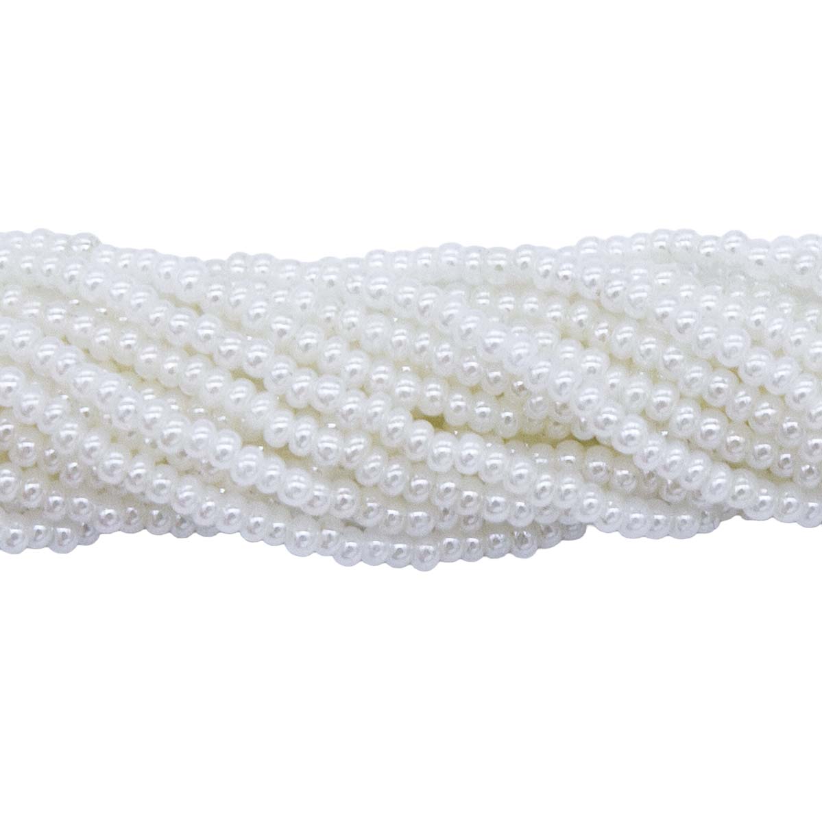 11SB614: CZ Seed Bead Pearl Off White 11/0 6HK