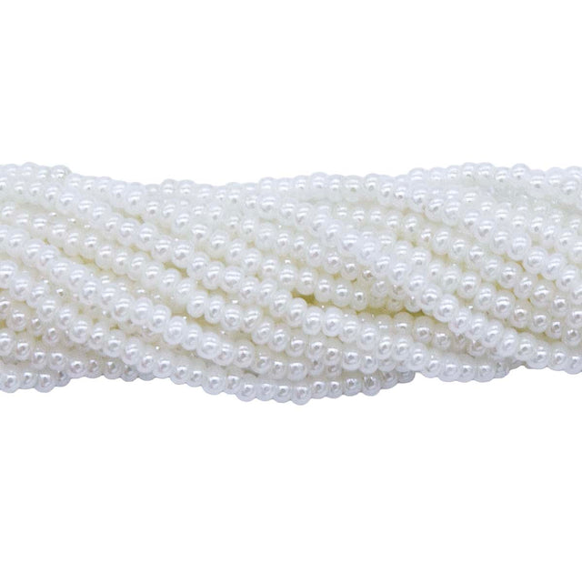 11SB614: CZ Seed Bead Pearl Off White 11/0 6HK
