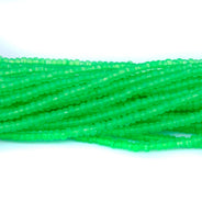 11SB684-NTR: CZ Seed Bead Neon Green On Crystal 11/0 -1 HK