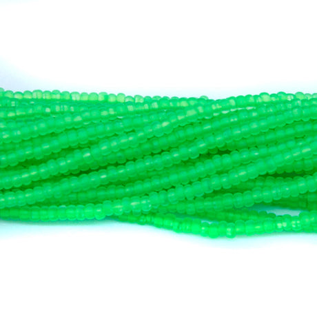 11SB684-NTR: CZ Seed Bead Neon Green On Crystal 11/0 -1 HK