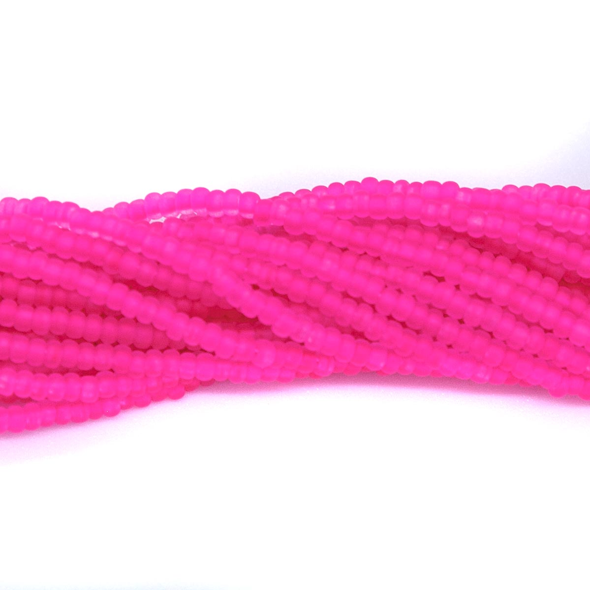11SB694-NTR: CZ Seed Bead Neon Fuchsia On Crystal 11/0-1HK