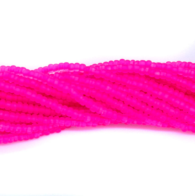 11SB694-NTR: CZ Seed Bead Neon Fuchsia On Crystal 11/0-1HK
