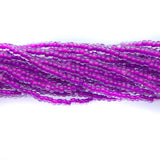 11SB798-N: CZ Seed Bead Neon Lined Purple 11/0 Uv Reactive 6HK