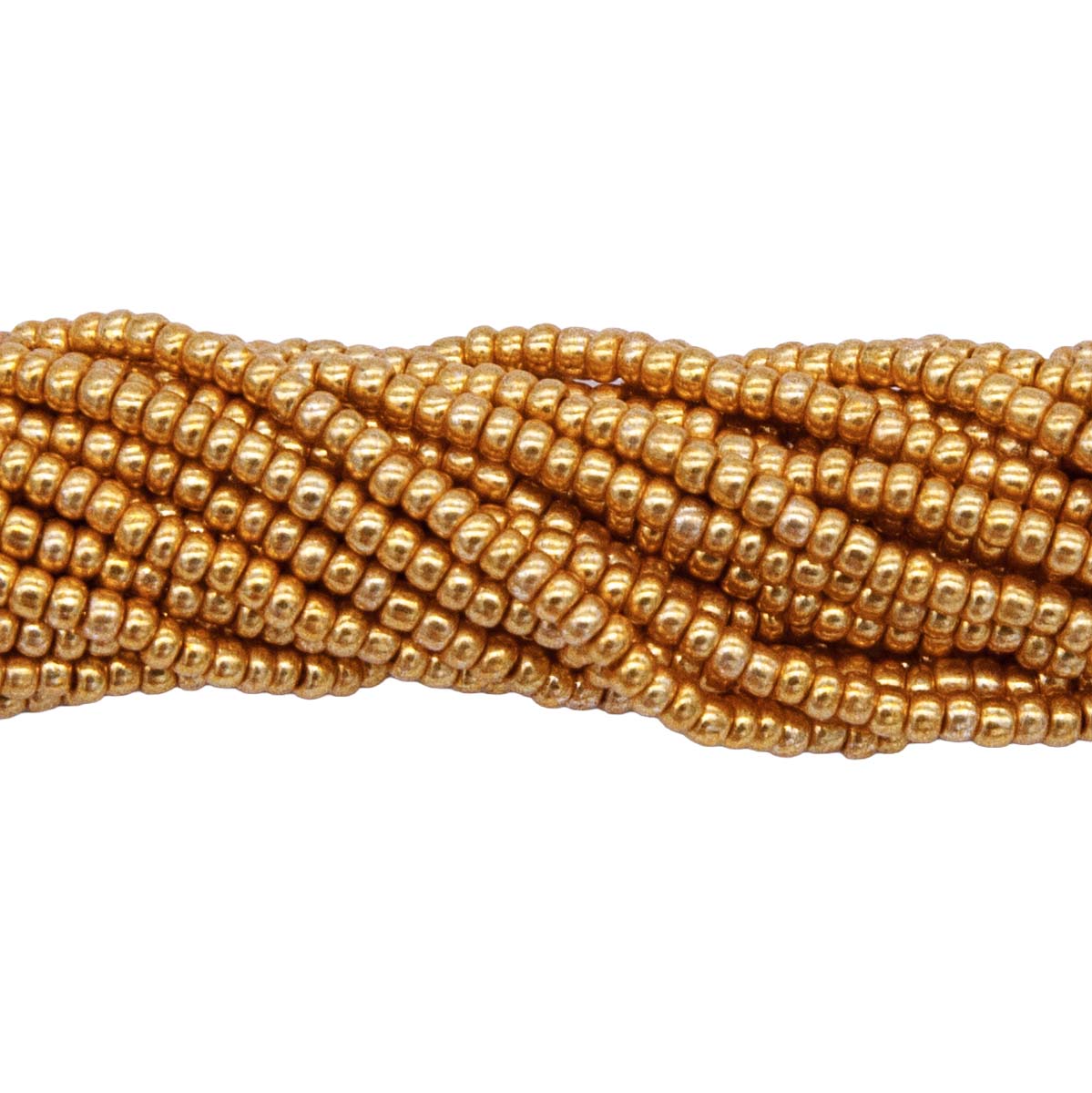 11SB854: CZ Seed Bead Metallic Gold 11/0 6HK