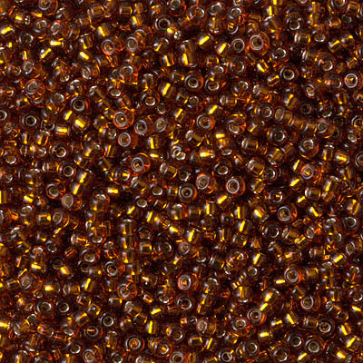 11SM0005: Miyuki Japanese Seed Bead 11/0 Dark Topaz Silver Lined - 250GM