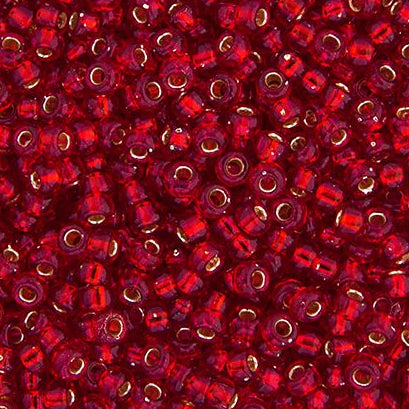 11SM0011: Miyuki Japanese Seed Bead 11/0 Ruby Silver Lined - 250GM