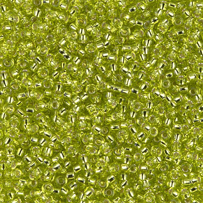 11SM0014: Miyuki Japanese Seed Bead 11/0 Chartreuse Silver Lined - 250GM