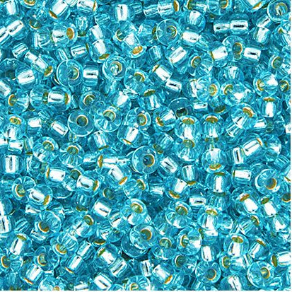 11SM0018: Miyuki Japanese Seed Bead 11/0 Aqua Silver Lined - 250GM