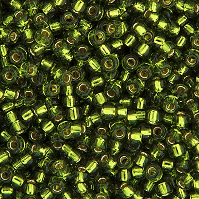 11SM0026: Miyuki Japanese Seed Bead 11/0 Olive Silver Lined - 250GM