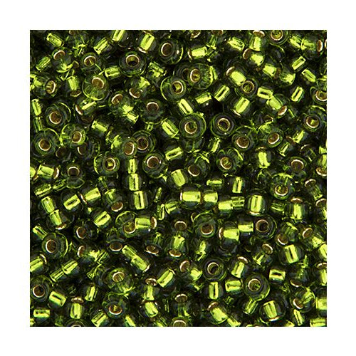 11SM0026R: Miyuki Japanese Seed Bead 11/0 Olive Silver Lined - 25GM