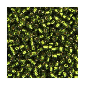 11SM0026R: Miyuki Japanese Seed Bead 11/0 Olive Silver Lined - 25GM