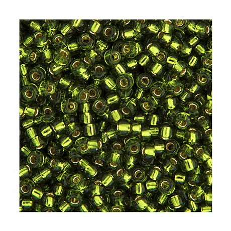 11SM0026R: Miyuki Japanese Seed Bead 11/0 Olive Silver Lined - 25GM