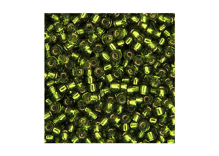 11SM0026: Miyuki Japanese Seed Bead 11/0 Olive Silver Lined - 250GM