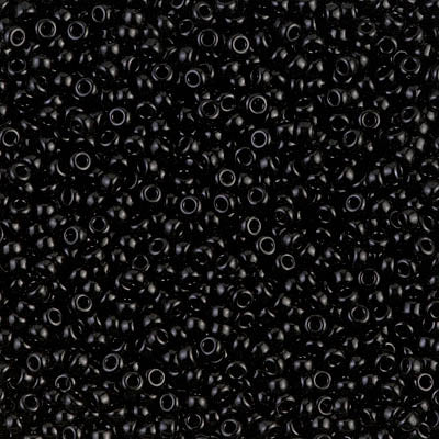 11SM0401R: Miyuki Japanese Seed Bead 11/0 Black Opaque - 25GM