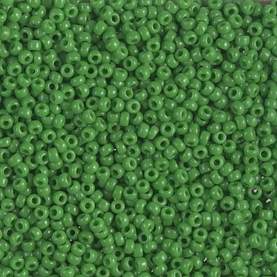 11SM0411R: Miyuki Japanese Seed Bead 11/0 Green Pea Opaque - 25GM