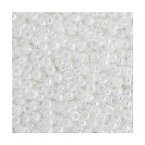 11SM0420R: Miyuki Japanese Seed Bead 11/0 White Pearl Opaque Luster - 25GM