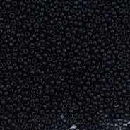 11SM109R: 11-0401R Miyuki Seed Bead 11/0 Black Opaque - 25GM
