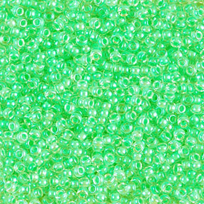 11SM1120R: Miyuki Japanese Seed Bead 11/0 Luminous Neon Lined Mint - 25GM