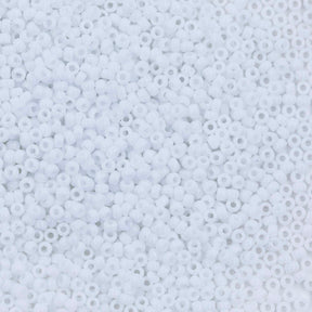 11SM112R: 11-0402R Miyuki Seed Bead 11/0 Chalk White Opaque - 25GM