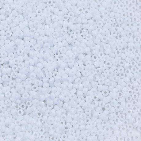 11SM112R: 11-0402R Miyuki Seed Bead 11/0 Chalk White Opaque - 25GM