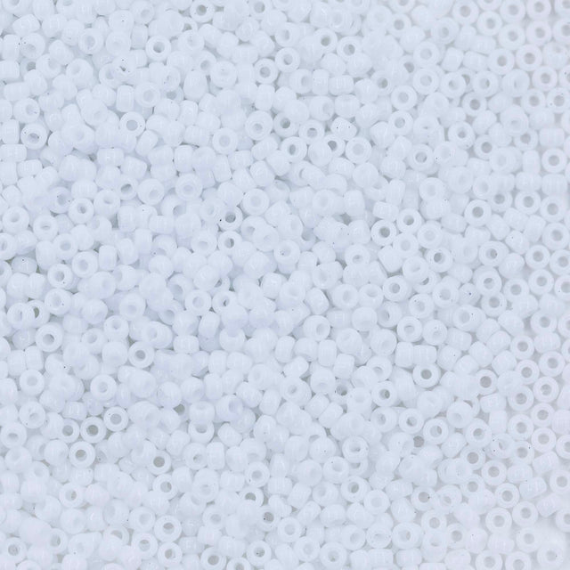 11SM112R: 11-0402R Miyuki Seed Bead 11/0 Chalk White Opaque - 25GM