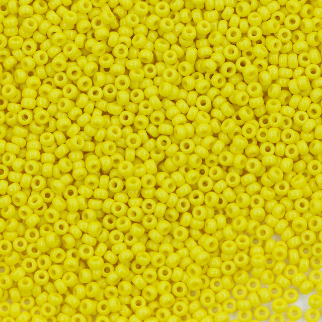 11SM126R: 11-0404R Miyuki Seed Bead 11/0 Yellow Opaque - 25GM