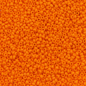 11SM132R: 11-0405R Miyuki Seed Bead 11/0 Orange Mandarin Opaque - 25GM