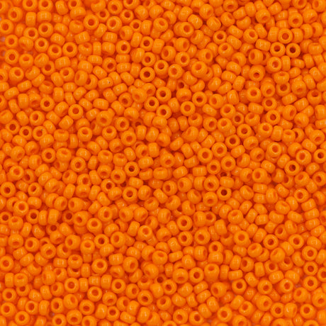 11SM132R: 11-0405R Miyuki Seed Bead 11/0 Orange Mandarin Opaque - 25GM