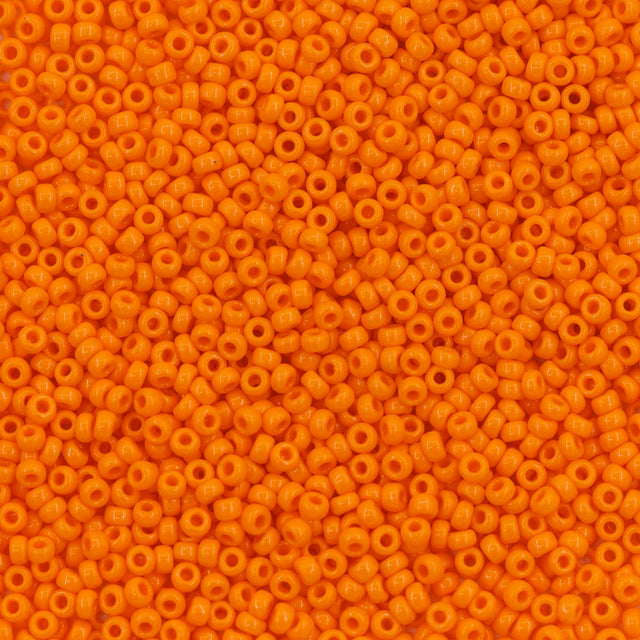 11SM132R: 11-0405R Miyuki Seed Bead 11/0 Orange Mandarin Opaque - 25GM
