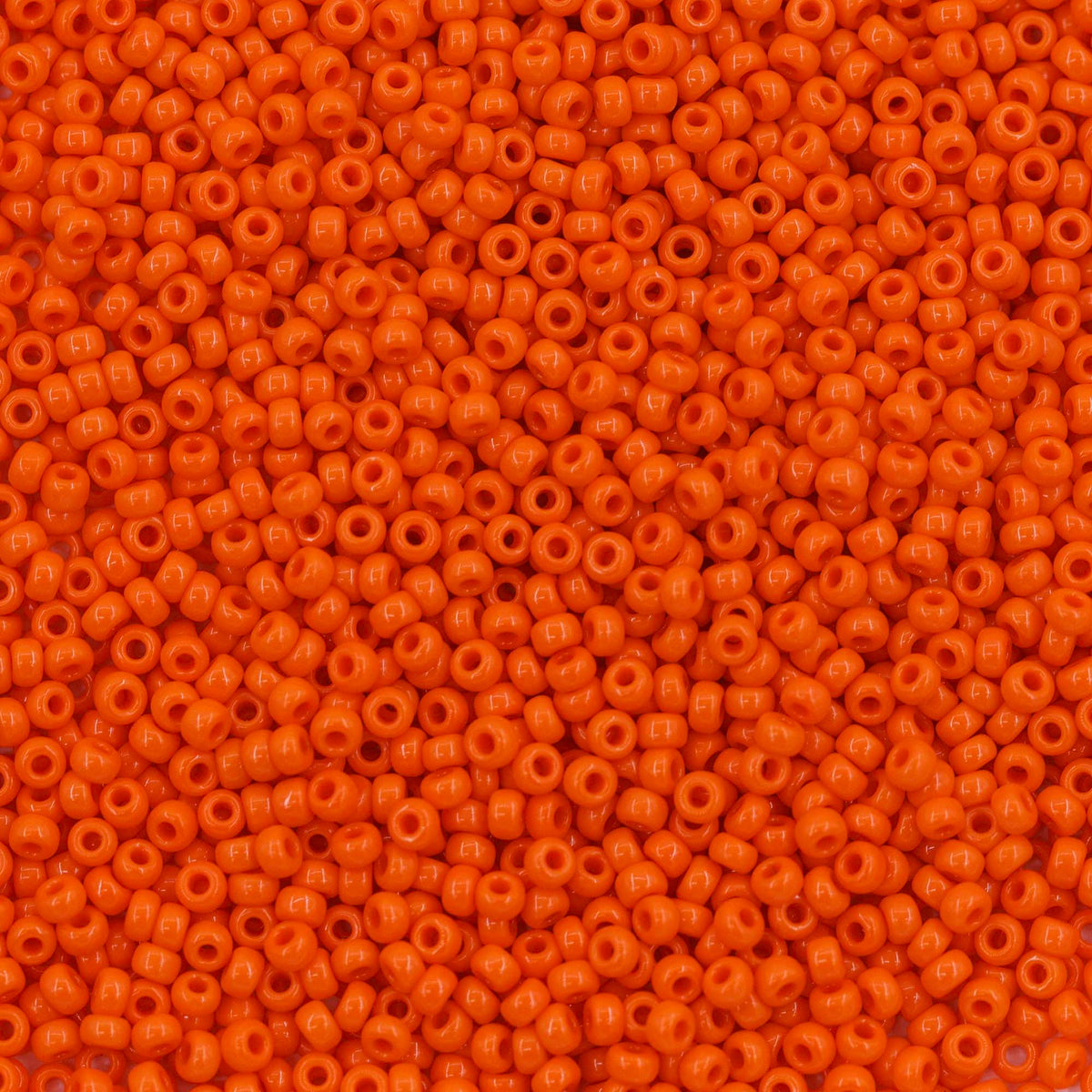 11SM134R: 11-0406R Miyuki Seed Bead 11/0 Orange Opaque - 25GM