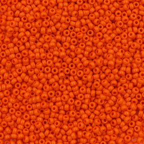 11SM134R: 11-0406R Miyuki Seed Bead 11/0 Orange Opaque - 25GM