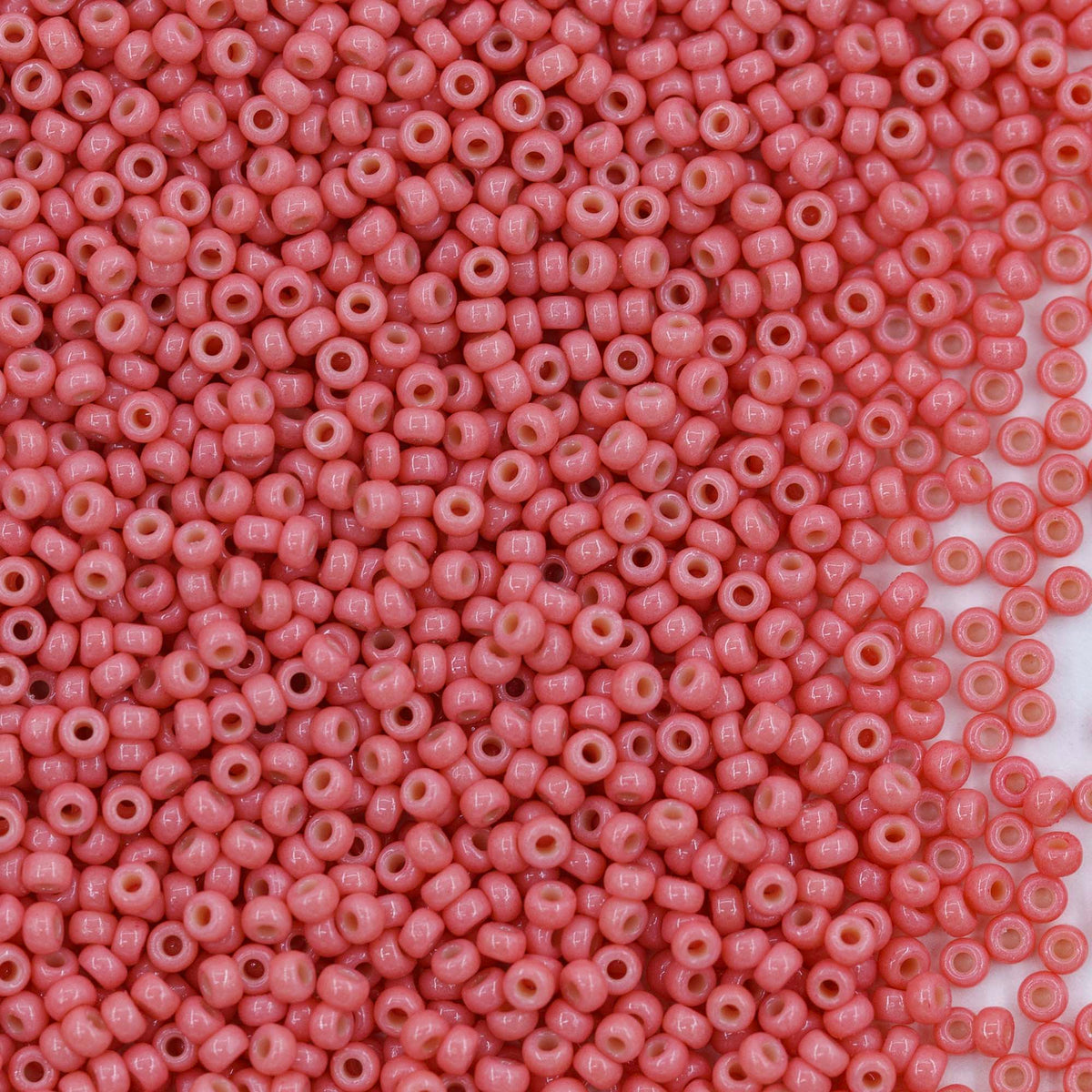 11SM136-1DUR: 11-4464R Miyuki Seed Bead 11/0 Dk Salmon Pink Opaque Duracoat - 25GM