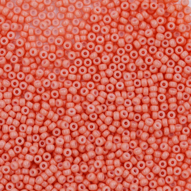 11SM136-DUR: 11-4462R Miyuki Seed Bead 11/0 Med Salmon Pink Opaque Duracoat - 25GM