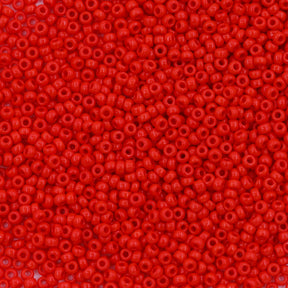 11SM142R: 11-0407R Miyuki Seed Bead 11/0 Red Vermillion Opaque - 25GM