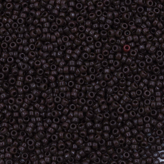 11SM158R: 11-0409R Miyuki Seed Bead 11/0 Chocolate Brown Opaque - 25GM