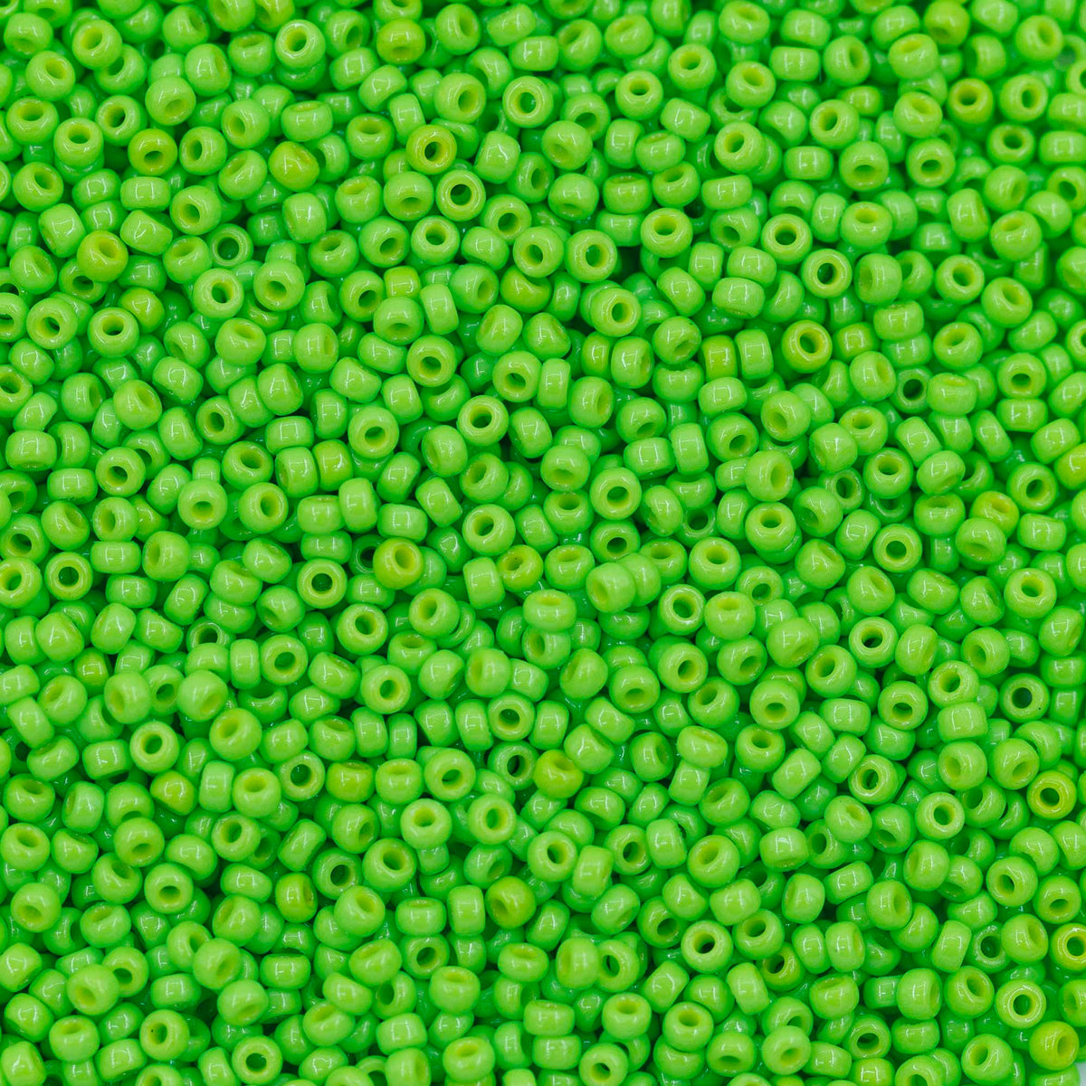 11SM181-DUR: 11-4471R Miyuki Seed Bead 11/0 Bright Lime Opaque Duracoat - 25GM