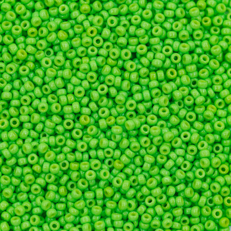 11SM181-DUR: 11-4471R Miyuki Seed Bead 11/0 Bright Lime Opaque Duracoat - 25GM