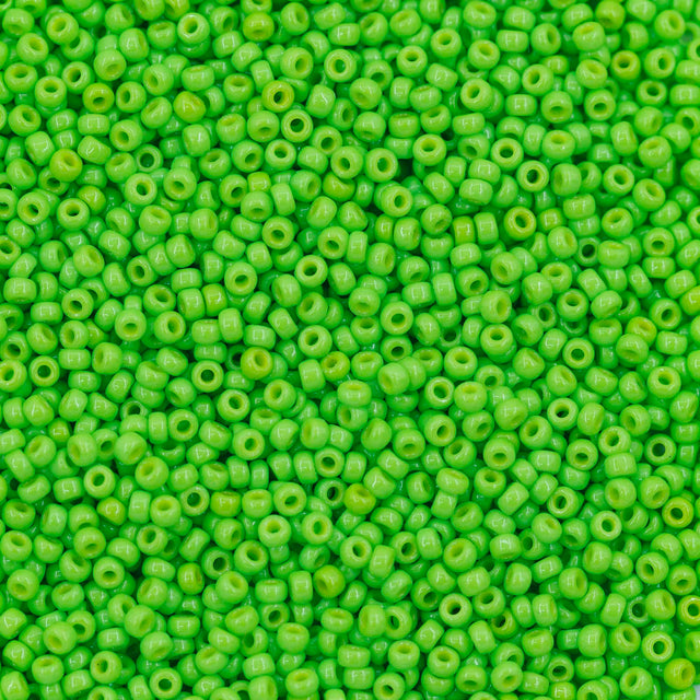 11SM181-DUR: 11-4471R Miyuki Seed Bead 11/0 Bright Lime Opaque Duracoat - 25GM