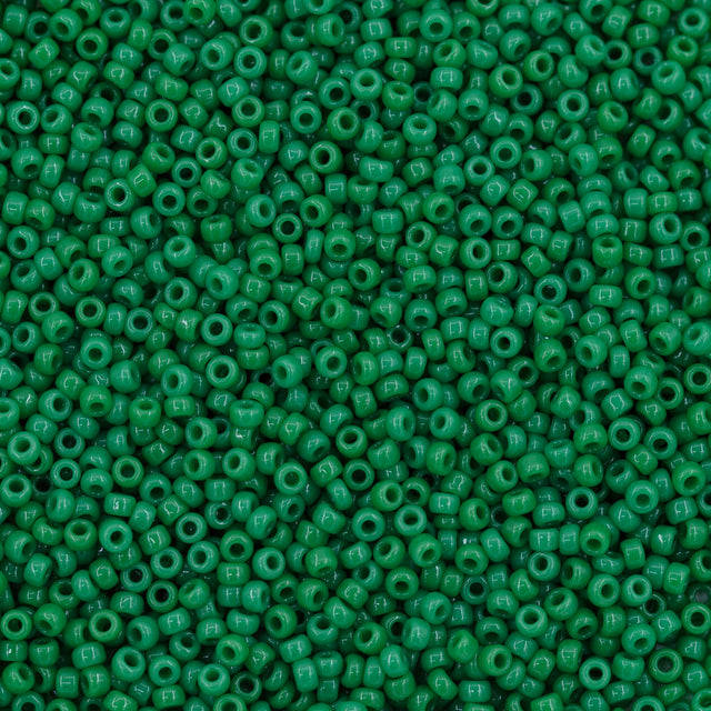 11SM182R: 11-0411R Miyuki Seed Bead 11/0 Green Pea Opaque - 25GM