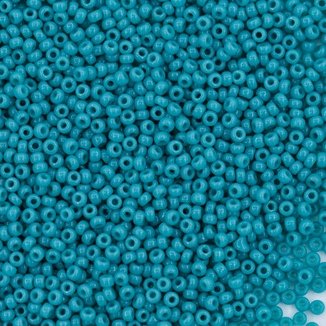 11SM185R: 11-0412R Miyuki Seed Bead 11/0 Turquoise Green Opaque - 25GM