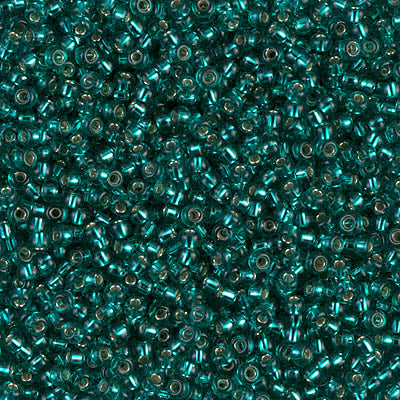 Miyuki Japanese Seed Bead 11/0 Teal Caribbean Silver Lined - 250GM