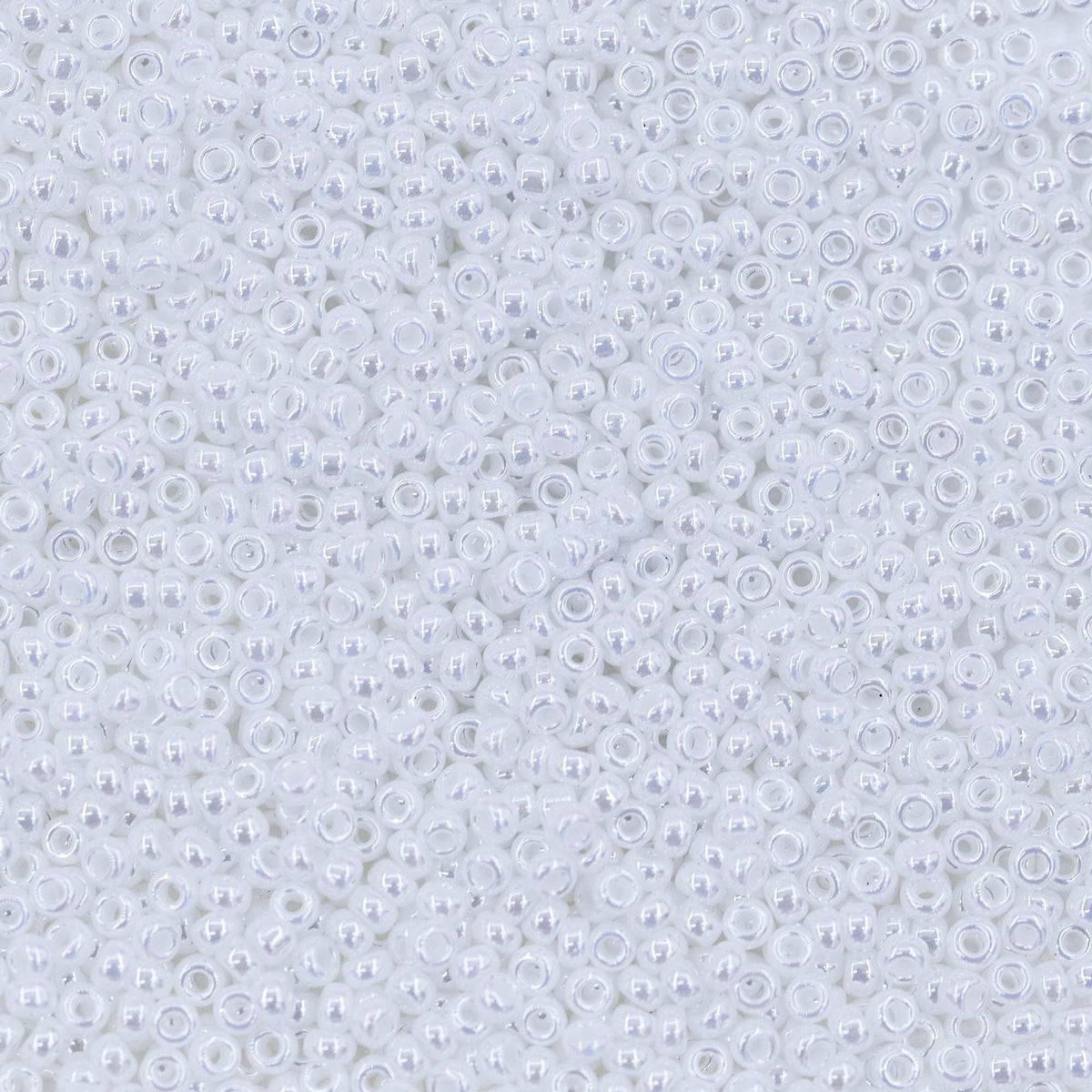 11SM312R: 11-0420R Miyuki Seed Bead 11/0 White Pearl Opaque Luster - 25GM