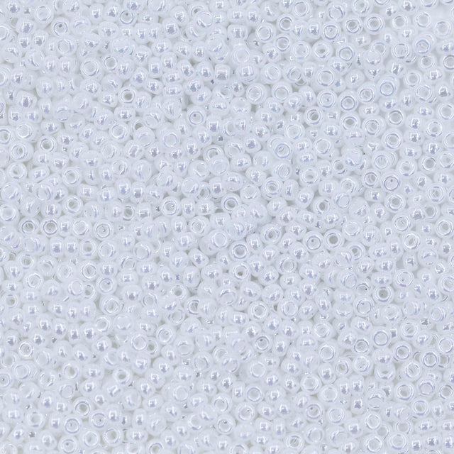 11SM312R: 11-0420R Miyuki Seed Bead 11/0 White Pearl Opaque Luster - 25GM